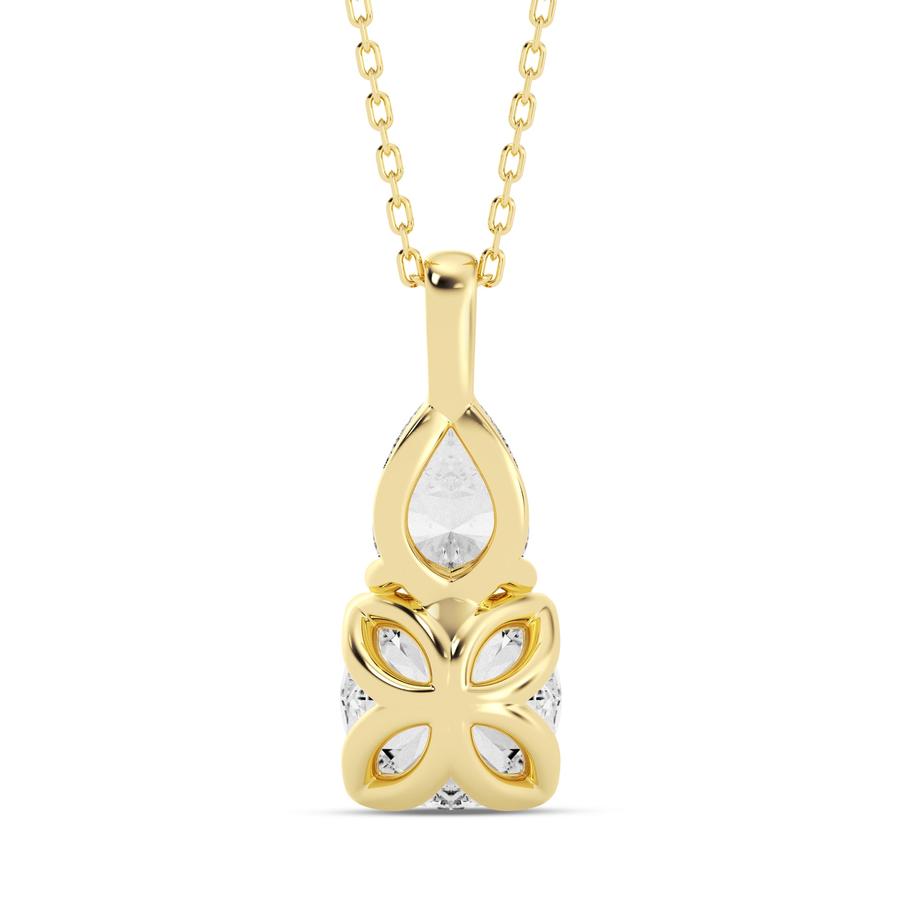 Pear/Round 0.43CT Lab Diamond Pendant