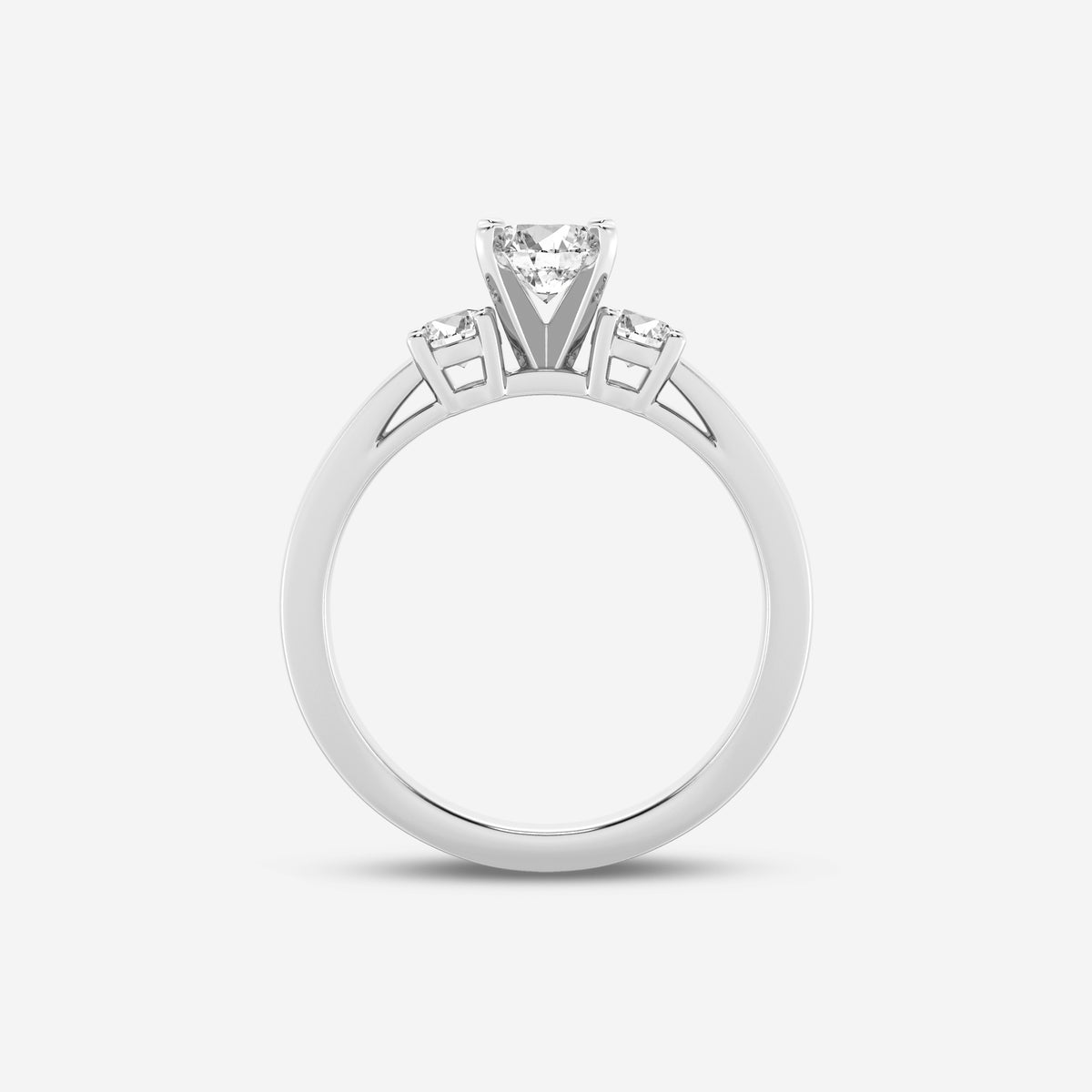 Oval Lab Diamond Three Stone Ring