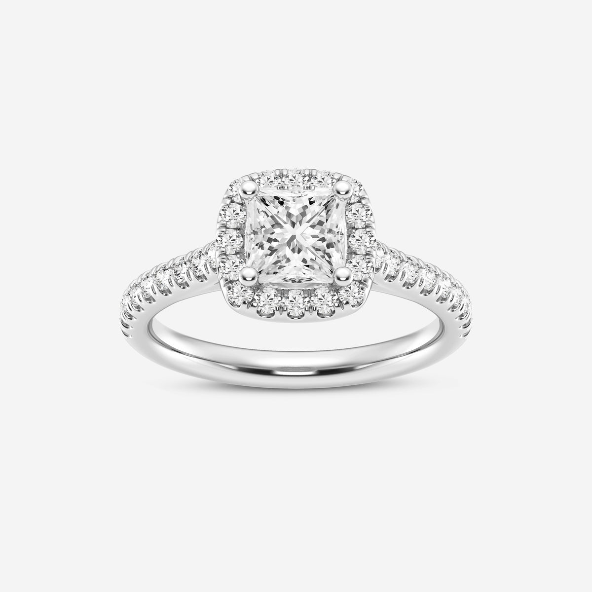 Cushion Halo Lab Diamond Ring