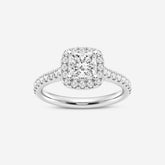 Cushion Halo Lab Diamond Ring