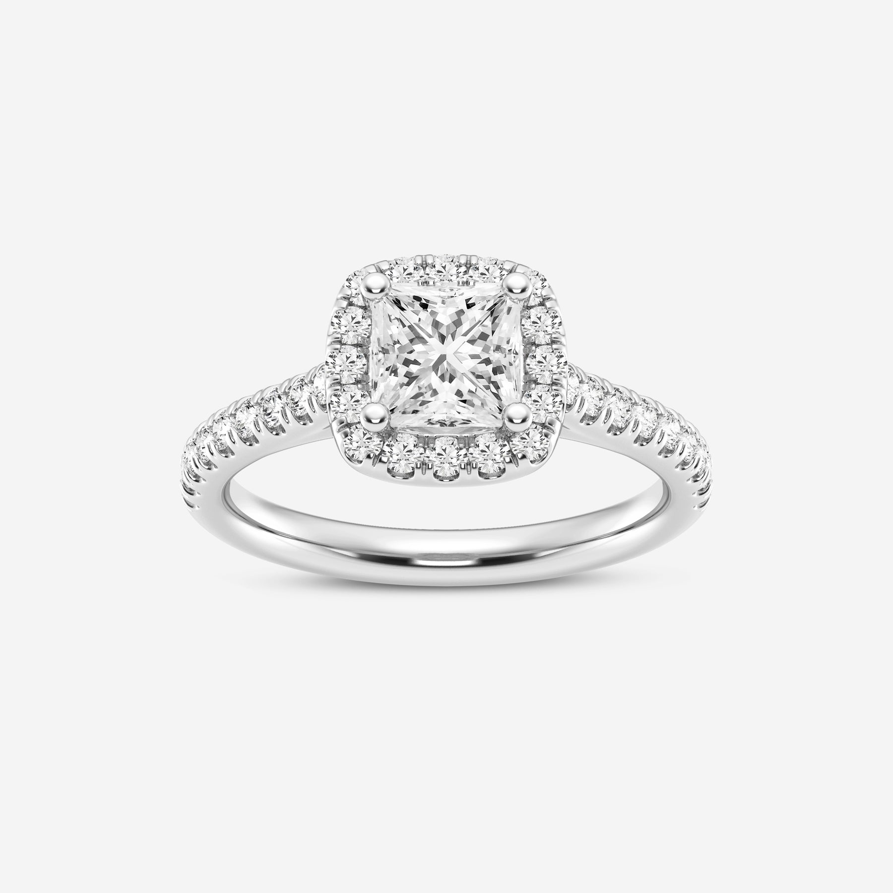 Cushion Halo Lab Diamond Ring