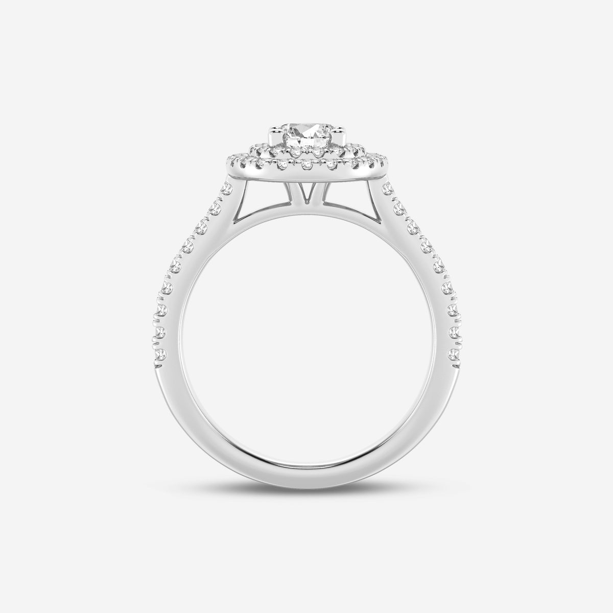 Oval Double Halo Lab Diamond Ring