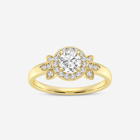 Round Halo Lab Diamond Ring