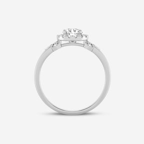 Round Halo Lab Diamond Ring