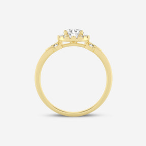 Round Halo Lab Diamond Ring