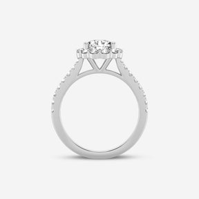 Round Halo Flower Lab Diamond Ring