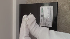 14KT White Gold Oval Halo 1.03ct Lab Diamond Ring